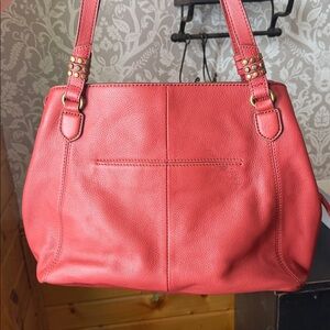 The Sak Leather Triple Entry Shoulder Bag